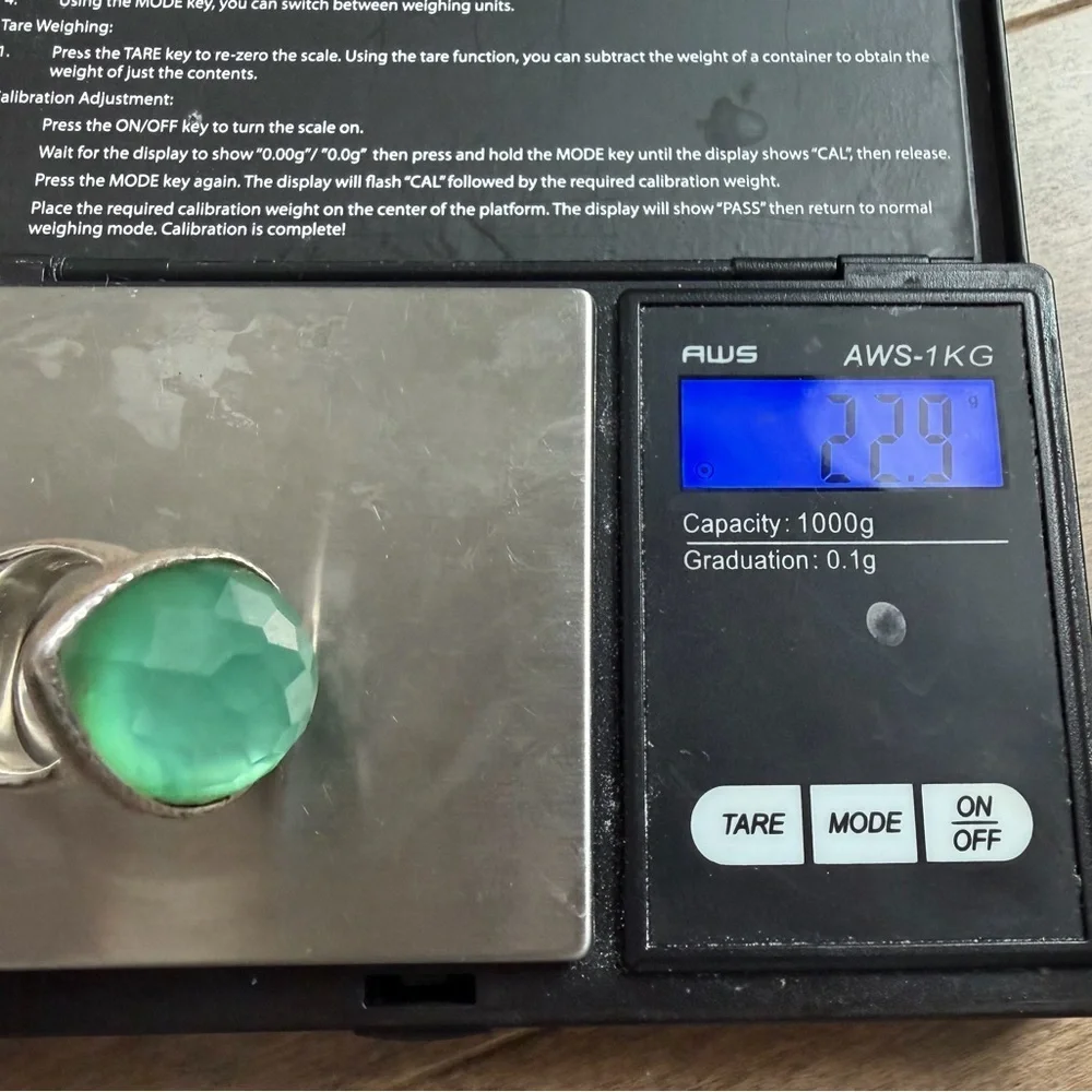Ippolita Rock Candy Large Teardrop Silver and Aquamarine Ring size 7.5
